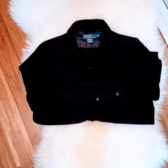 Authentic Polo Ralph Lauren 100% Suede Men's Shirt - Picture 3 of 5